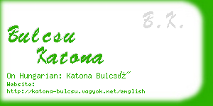 bulcsu katona business card